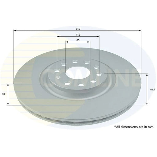 Comline 2 x Front Brake Discs ADC1498V