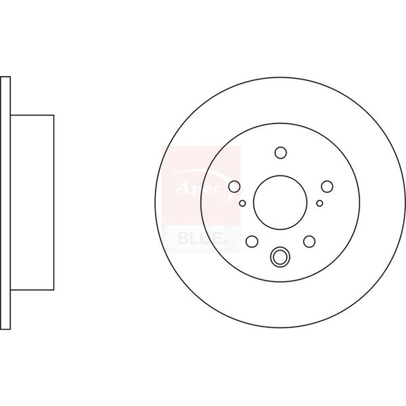 Apec 2 x Solid Rear Brake Discs SDK6527
