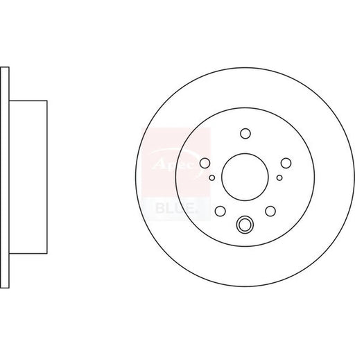 Apec 2 x Solid Rear Brake Discs SDK6527