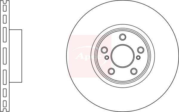 Apec 2 x Brake Disc Set Vented