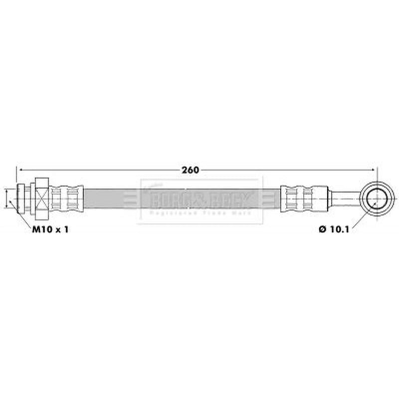 Borg & Beck Brake Hydraulic Hose Lin BBH6494