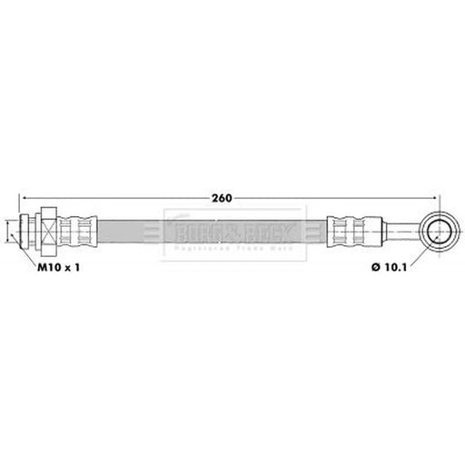 Borg & Beck Brake Hydraulic Hose Lin BBH6494