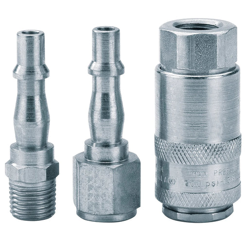 Draper Air Line Coupling Set 1/4" PCL BSP 3 Piece