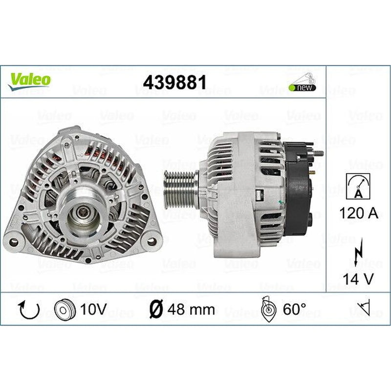 Valeo Car Alternator 12V 439881