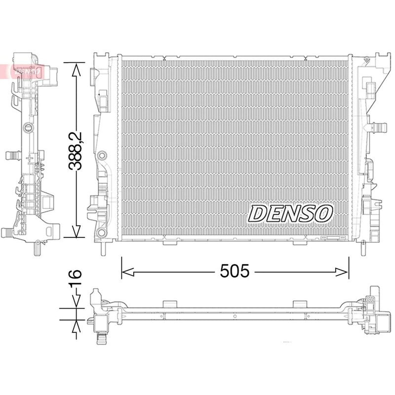 Denso Engine Radiator DRM23035