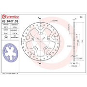 Brembo 2 x Rigid Front Brake Disc Brake Discs 68B407D9