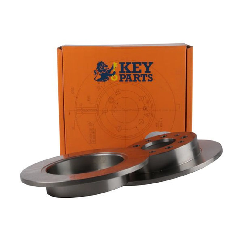 Key Parts 2 x Solid Rear Brake Discs KBD4625