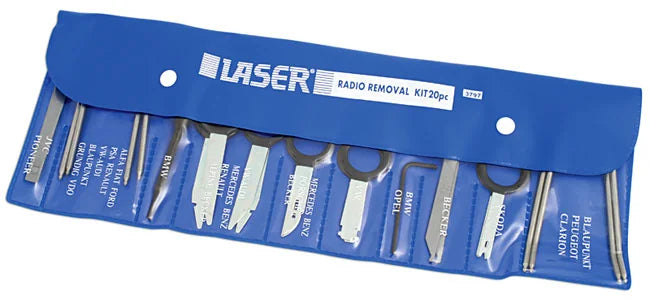 Laser Tools Radio Removal Kit 20pc - PL