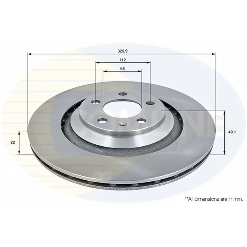 Comline 2 x Rear Brake Discs ADC1491V