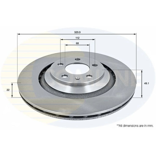 Comline 2 x Rear Brake Discs ADC1491V