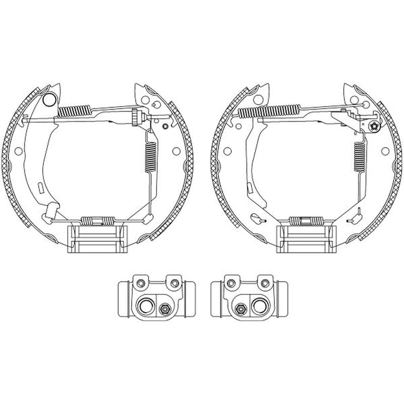 Mintex Brake Shoe Set Axle Kit MSP085