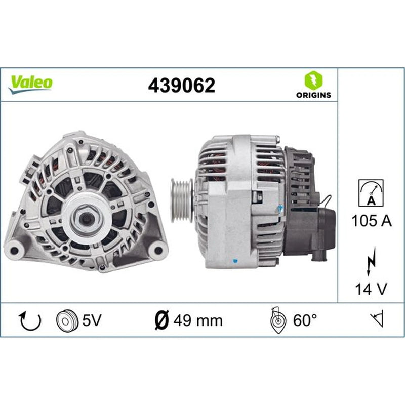 Valeo Car Alternator 12V 439062
