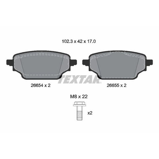 Textar Rear Brake Pad Set 2665401