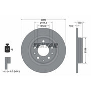Textar 2 x Solid Rear Brake Discs 92125603