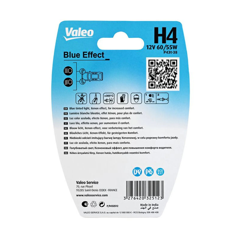 Valeo H4 Bulb Blister Blue Effect 032512 032512