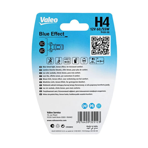 Valeo H4 Bulb Blister Blue Effect 032512 032512