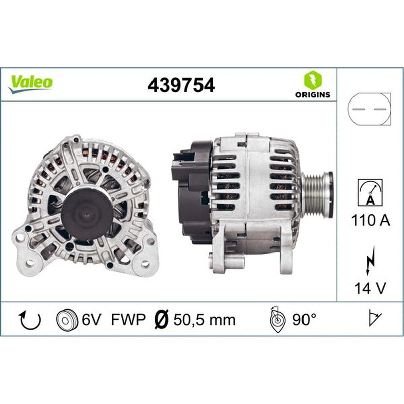 Valeo Car Alternator 12V 439754