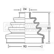 First Line Drive Shaft Bellow Kit Front Left FCB2278