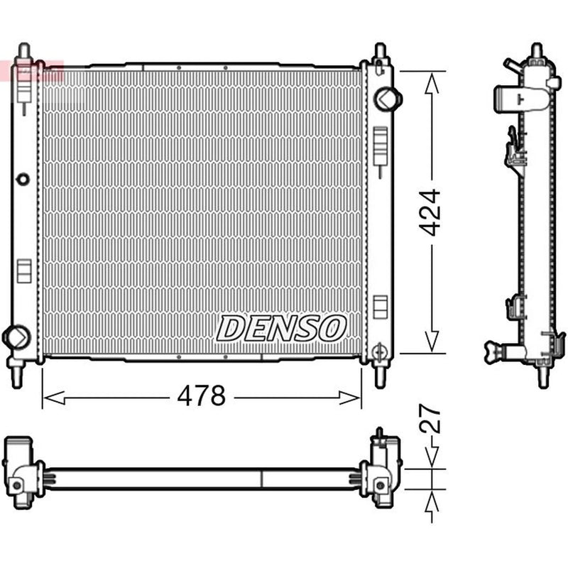 Denso Engine Radiator DRM46044