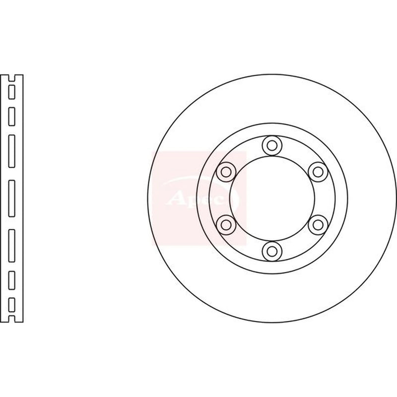 Apec 2 x Vented Front Brake Discs DSK3037