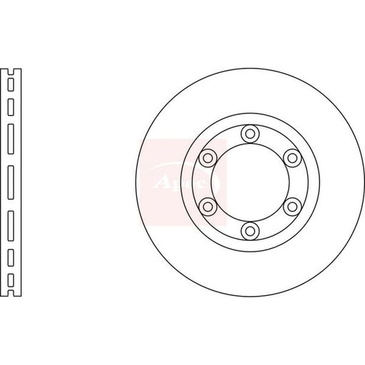 Apec 2 x Vented Front Brake Discs DSK3037