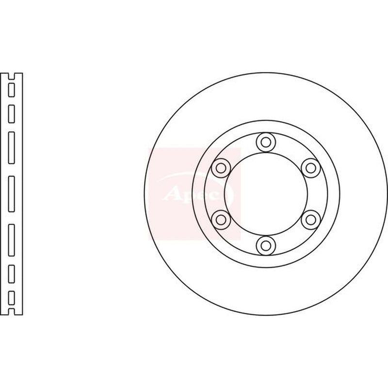 Apec 2 x Vented Front Brake Discs DSK3037