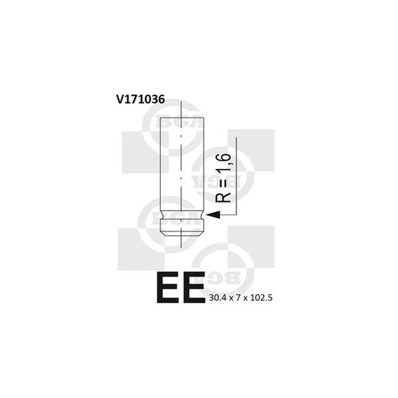BGA Engine Intake Valve 30mm Head V171036