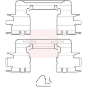 Apec Brake Pad Accessory Fitting Kit Front KIT1148