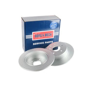 Borg & Beck 2 x Solid Rear Brake Discs BBD4670