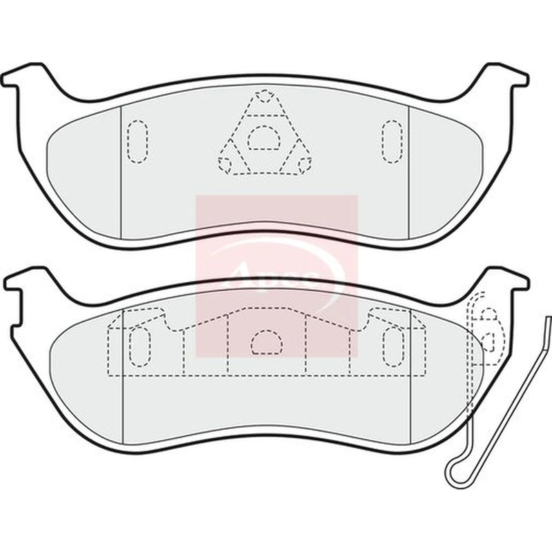 Apec Rear Brake Pad Set PAD1601