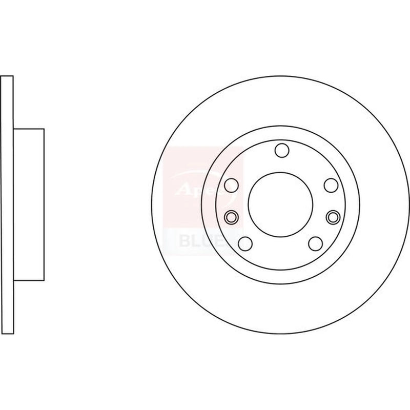Apec 2 x Solid Rear Brake Discs SDK6821