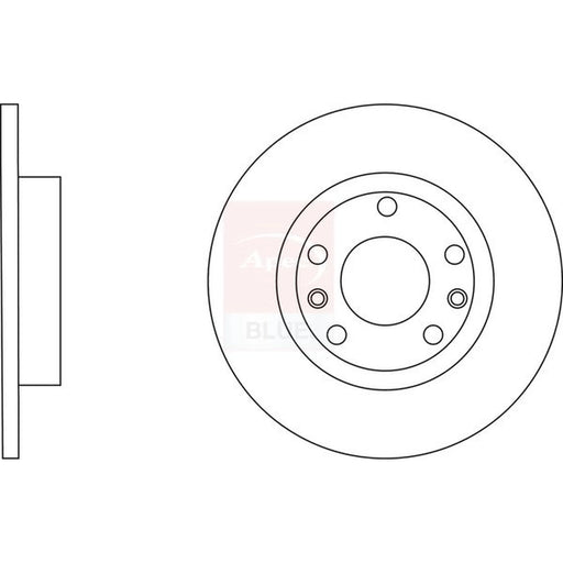 Apec 2 x Solid Rear Brake Discs SDK6821