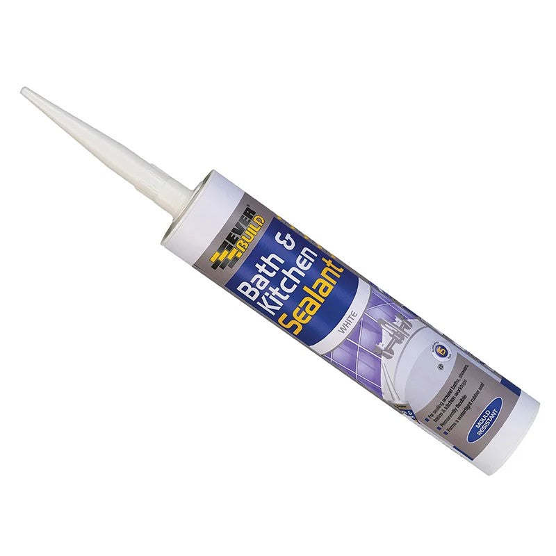 Everbuild Sika Bath & Kitchen Sealant White 310ml - 486278