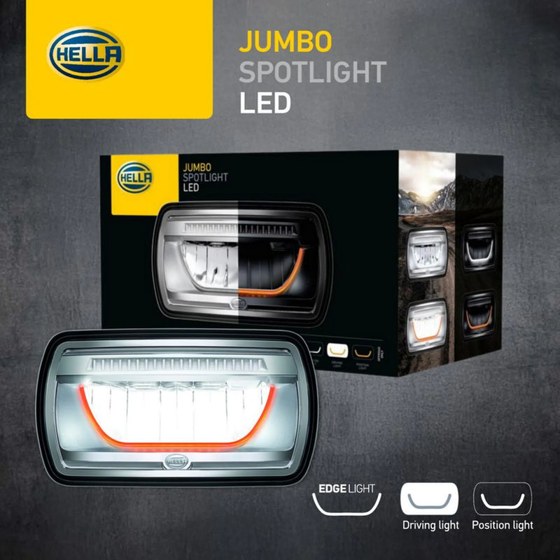 Hella Led-Spotlight - 12/24V - Rectangular - Off-Road Li Right 1FE 016 773-031