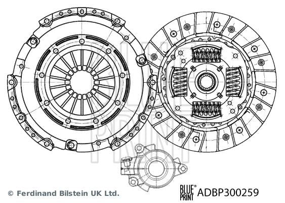 Blue Print Clutch Kit Set 3pc 236mm