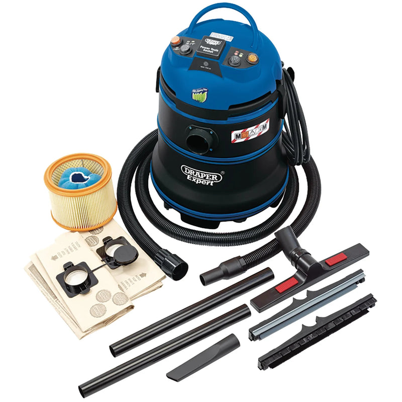 Draper Expert M-Class Wet and Dry Vacuum Cleaner, 35L, 1200W