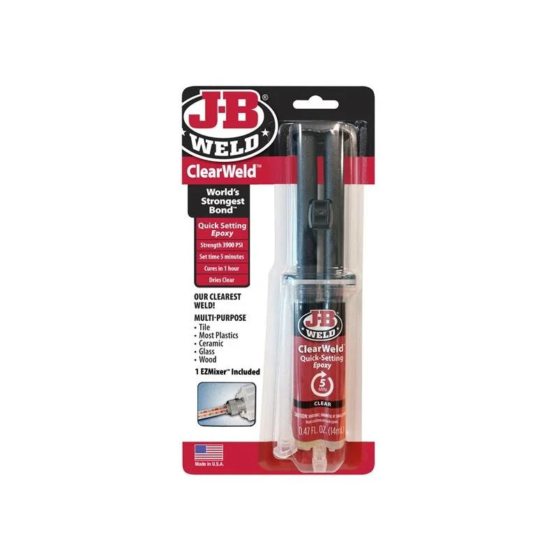 J-B Weld ClearWeld™ Epoxy Syringe 14ml - 50114UK