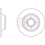 Apec 2 x Solid Front Brake Discs DSK630