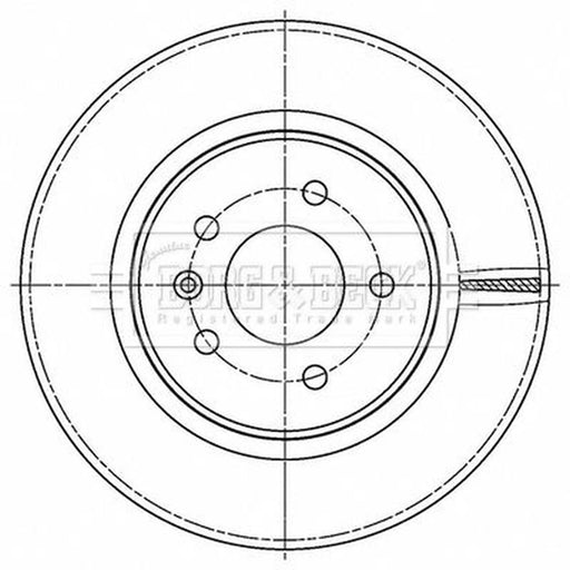 Borg & Beck 2 x Vented Rear Brake Discs BBD5506