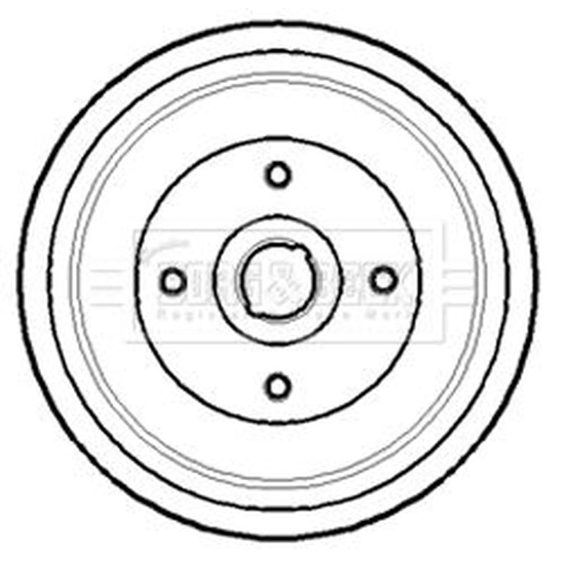 Borg & Beck Brake Drum Assembly Rear BBR7143