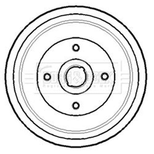 Borg & Beck Brake Drum Assembly Rear BBR7143