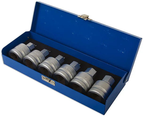 Laser Tools Hex Socket Bit Set d 6pc 1-3/4