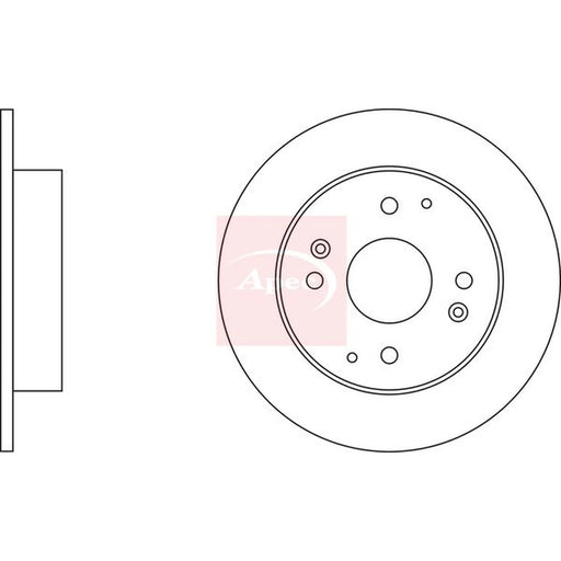 Apec 2 x Solid Rear Brake Discs DSK922