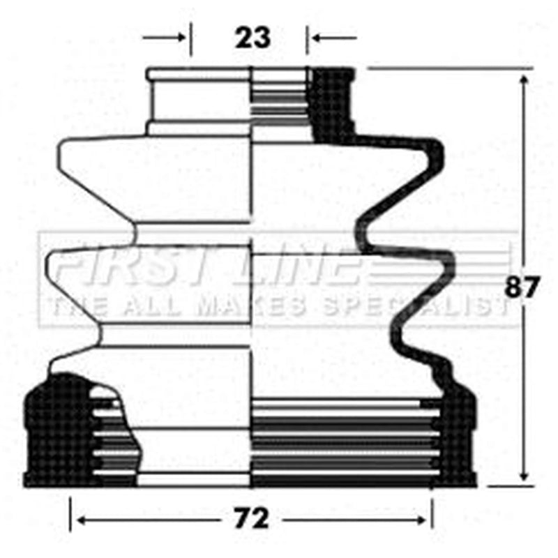 First Line Drive Shaft Bellow Kit Front Left FCB2827