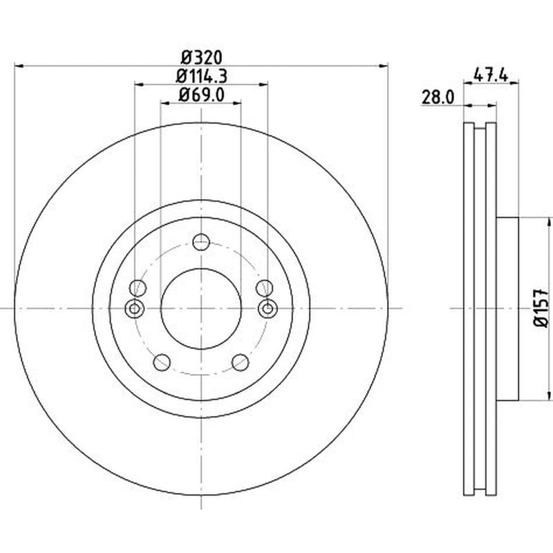 DON 2 x Front Brake Discs PCD13532