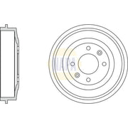 NAPA Brake Drum Assembly Rear NDR1022