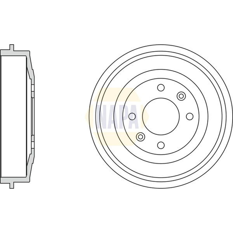 NAPA Brake Drum Assembly Rear NDR1022