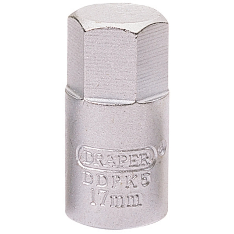 Draper Hexagon Drain Plug Key, 3/8" Sq. Dr. - Multiple Length Options