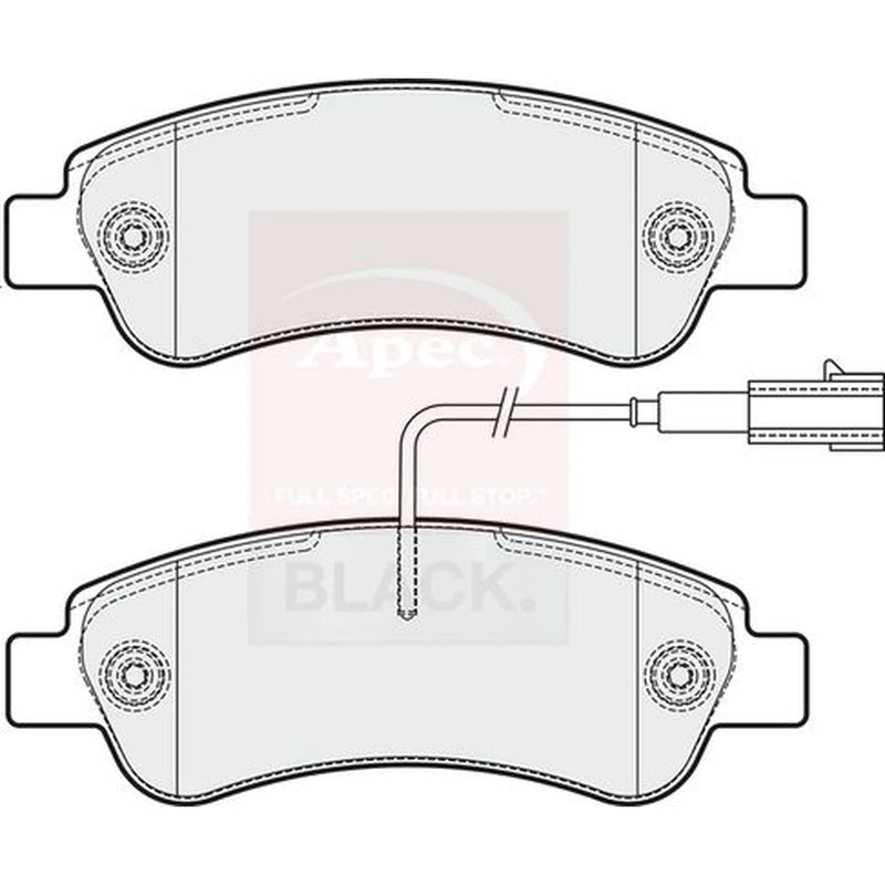 Apec Rear Brake Pad Set PAD2037B