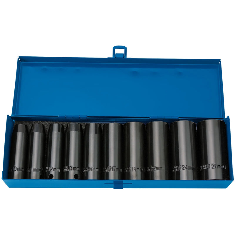 Draper Expert HI-TORQ® Deep Impact Socket Set 1/2" Sq. Dr. (10 Piece)